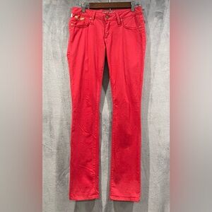 Robin’s Jeans Women’s Size 28 Marilyn Rhinestone Embellished Gold Wing Y2K